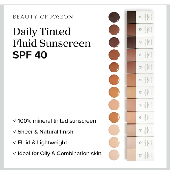 Beauty of Joseon Daily Tinted Fluid Sunscreen - MP 200 New - Picture 4 of 8